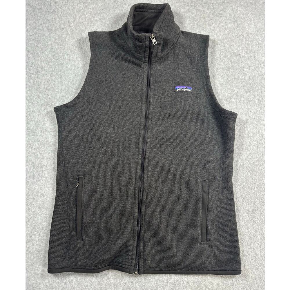 Patagonia Better Sweater Vest Unisex Small Charcoal Gray Mock Neck Full Zip